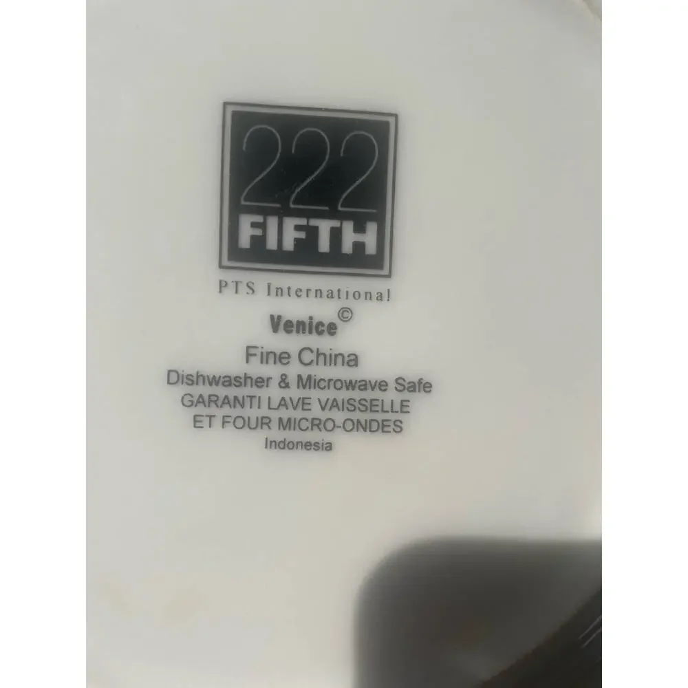 222 Fifth Venice 6” Salad Dessert Floral Plate Cottagecore Discontinued